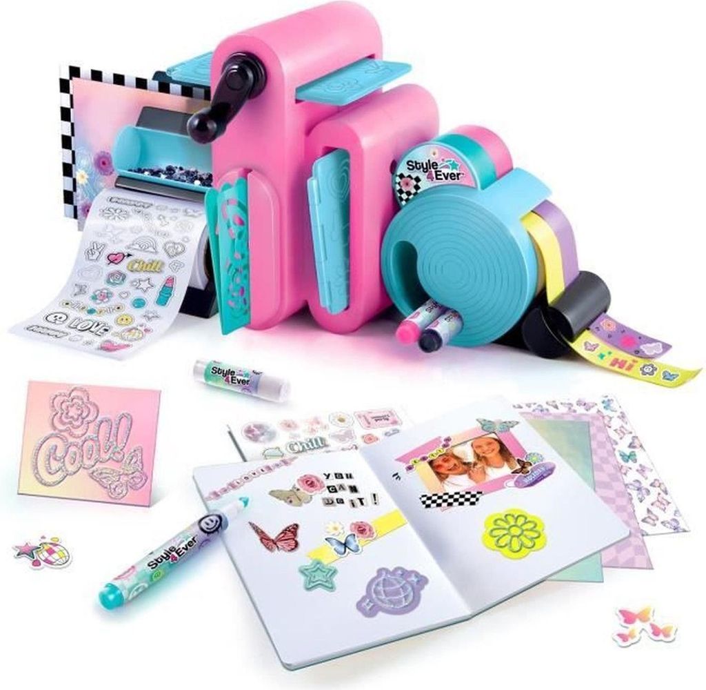 Canal Toys - Style 4 Ever OFG 275 - DIY Personalisiertes Scrapbook und Notizbuch Set Mit Stickern, Stiften & Perlen - Mehrfarbig, Schwarz