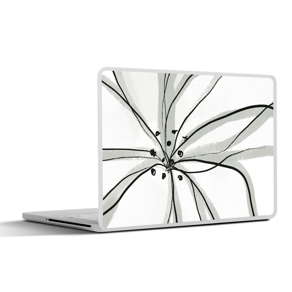 MuchoWow Laptop Aufkleber Sticker Cover Blumen - Abstrakt - Design 30x22 cm - Laptop-Sticker