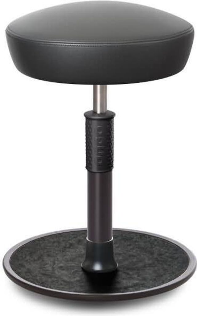 Sitz- Stehhocker Free Regular Hutsitz Boxmark Leder Grau schwarz /schwarz.