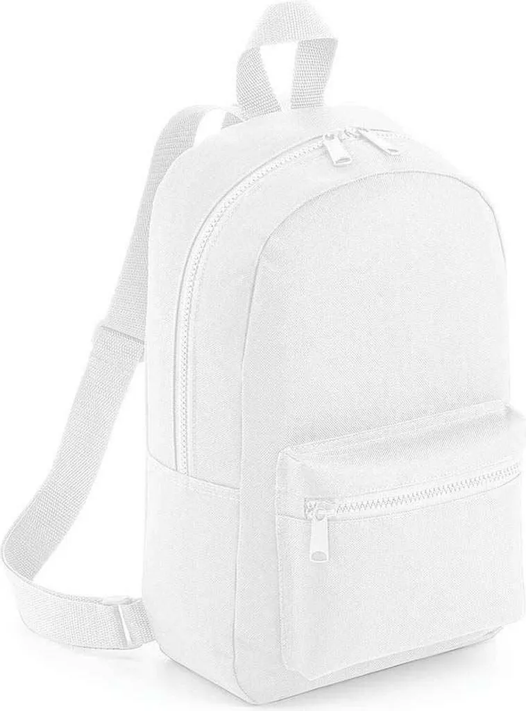 Mini Zaino Bagbase Essential Fashion PC4760 600D Polyester White