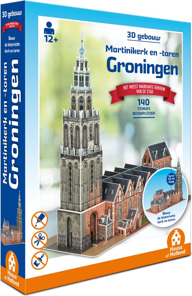 3D dom Holandska - Martinikerk Groningen (140) Obrázok produktu 