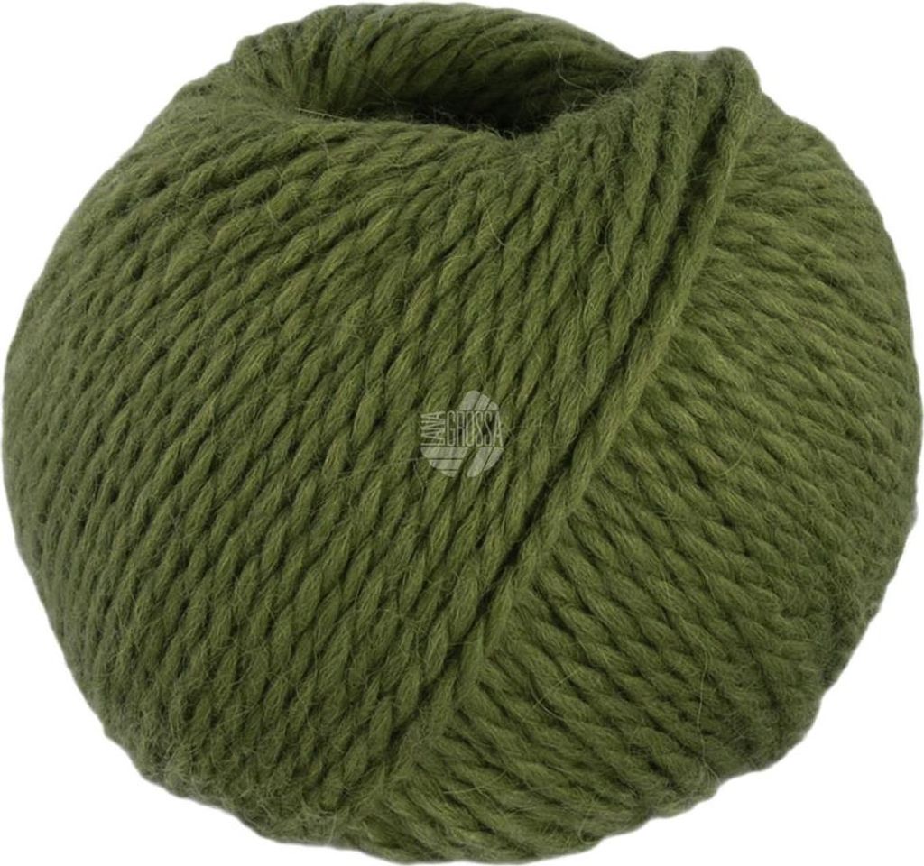 Lana Grossa - Natural Lama Chunky 0019 olivgrün Produktbild 
