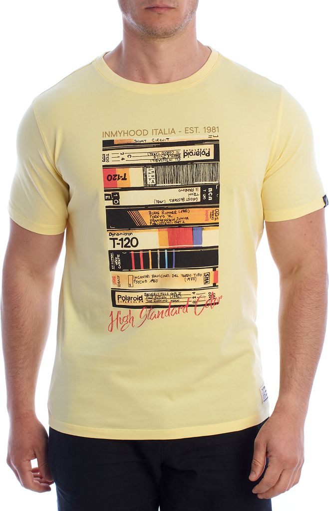 inMyHood Herren-T-Shirt aus Baumwolle mit Grafik, kurzärmelig, HS24MTS24