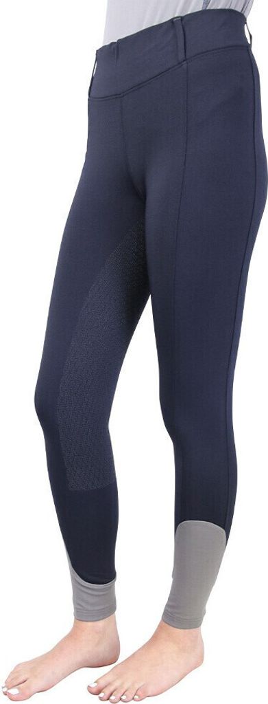 Hy Sport Active - Reitleggings für Damen BZ4608 (XL) (Mitternachtsblau/Bleistift-Grau)