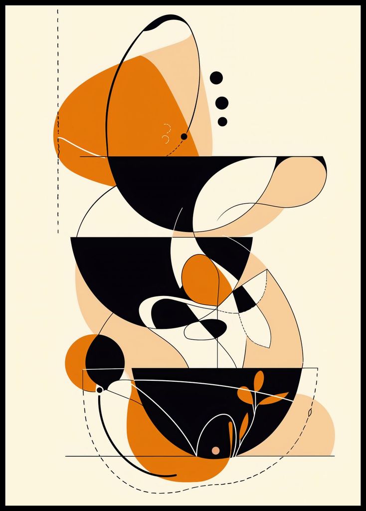 Plakat 67,5x95cm Tanzende Kreise
