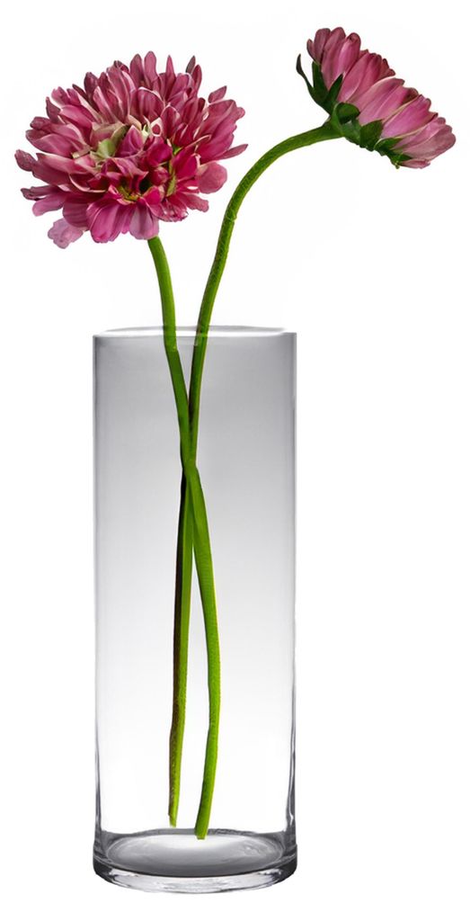 Chopper Glas Blumenvase - Transparent - Glas - D19 x 60 cm Produktbild 