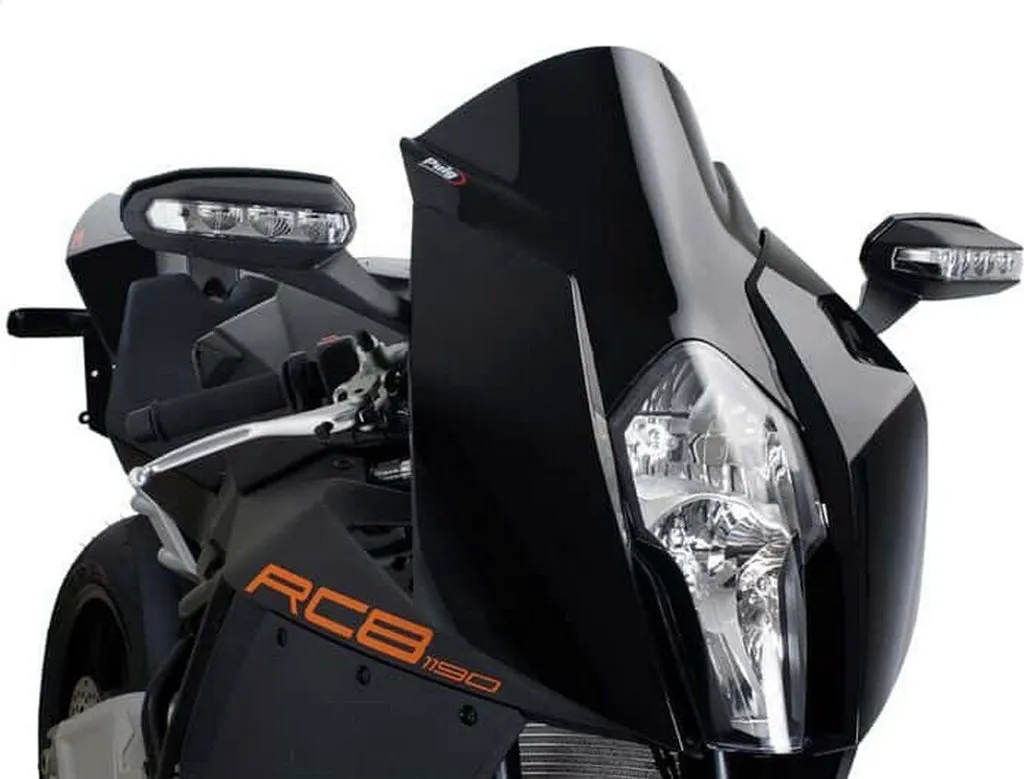 Bulle PUIG Z-Racing 370x350mm Noire - Haute Résistance pour KTM RC8 R