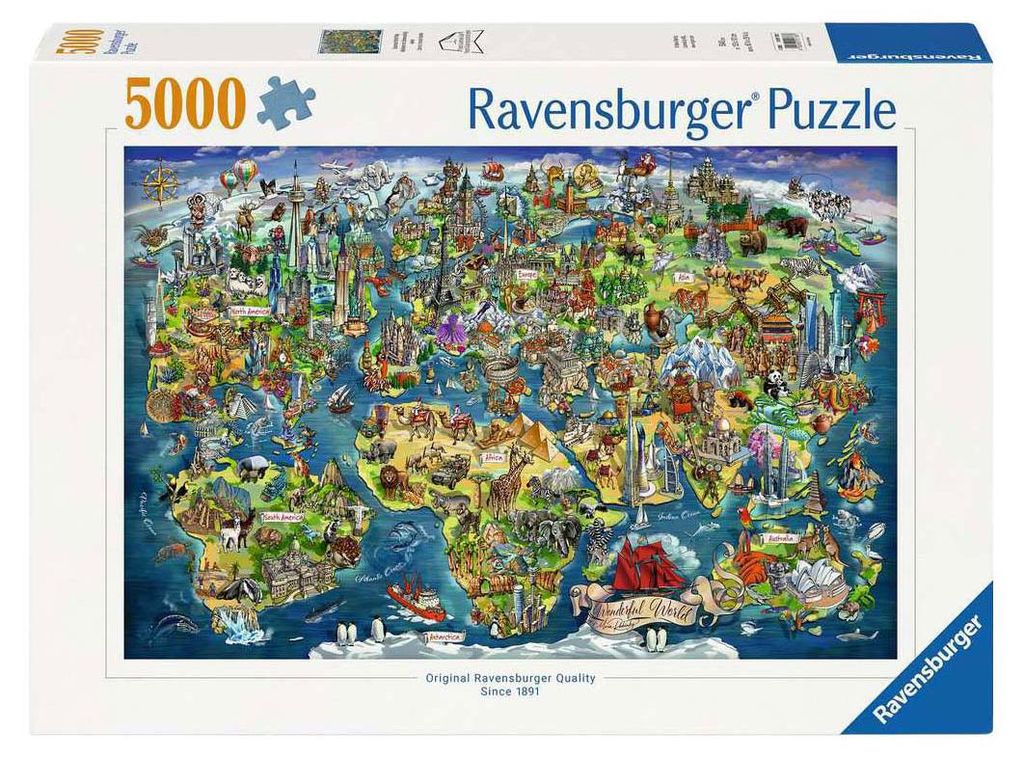 Ravensburger Verlag GmbH Mappa del mondo con attrazioni Immagine del prodotto 