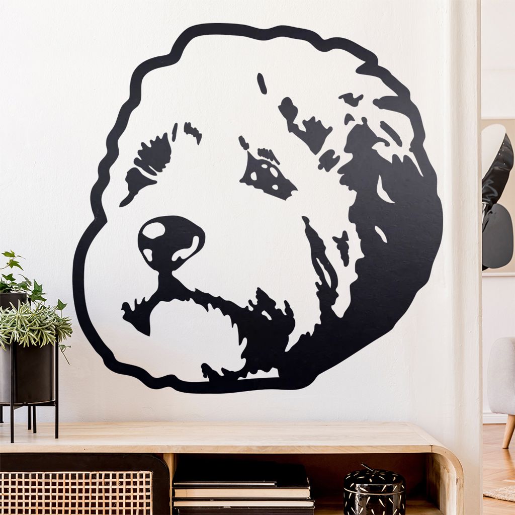 Cockapoo Hund Wandtattoo Wandaufkleber Wall Sticker - Dekoration, Küche, Wohnzimmer, Schlafzimmer, Badezimmer