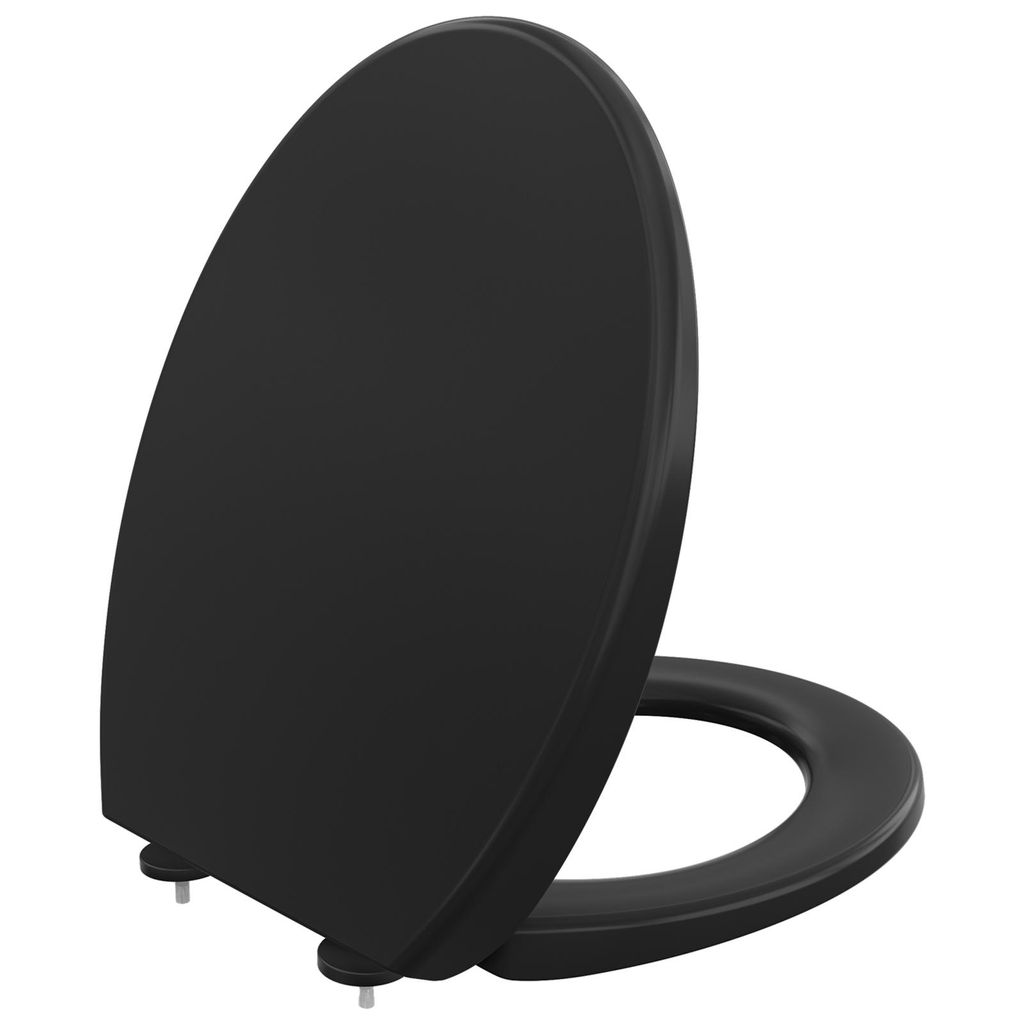 WC-Sitz O Form, 45 x 37.5 cm, Schwarz, Duroplast Produktbild 