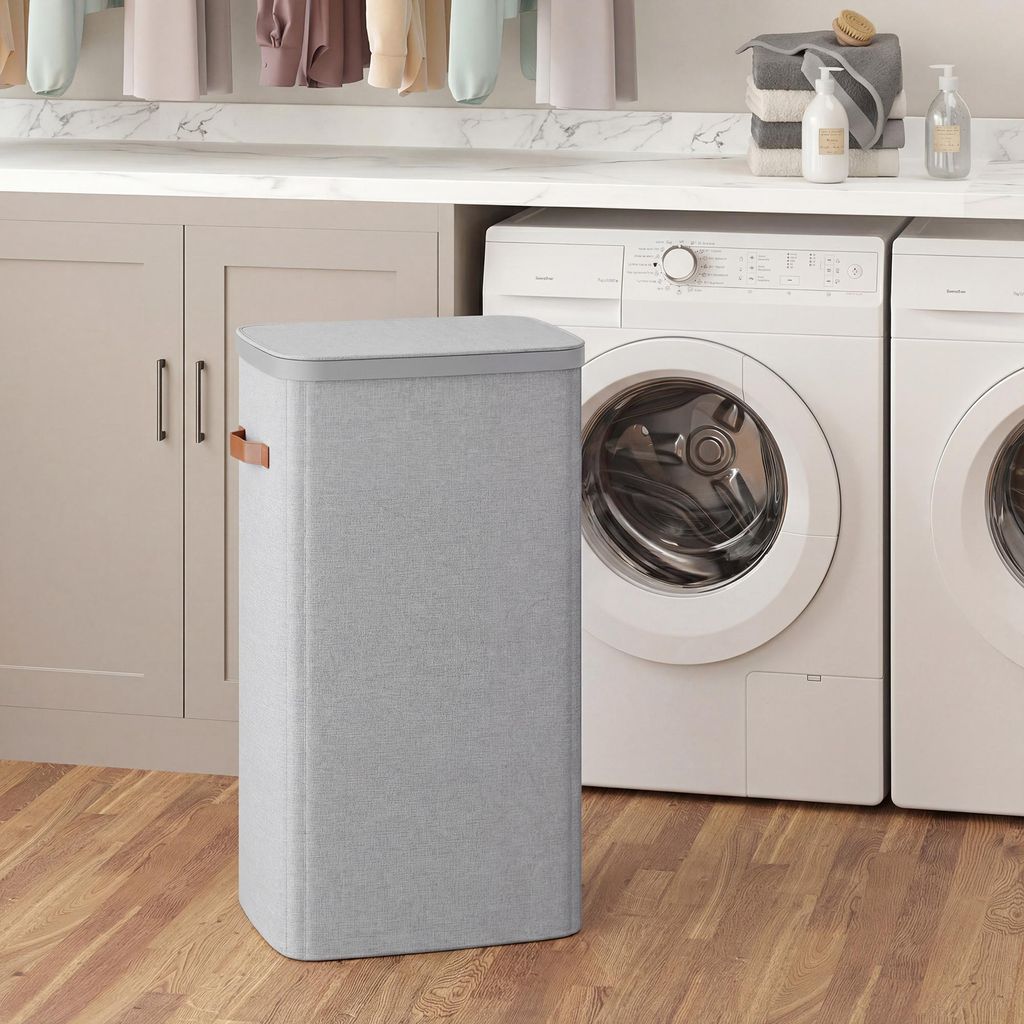 SONGMICS Wäschekorb, 100 L Wäschesammler, Wäschetonne, Produktbild 
