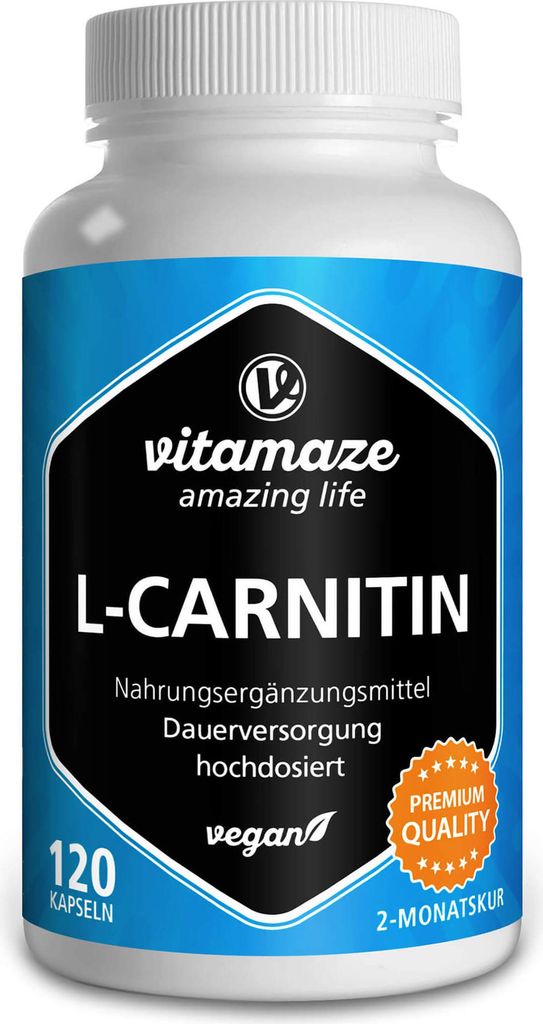 L-Carnitin 680 mg Tagesdosis, 120 vegane Kapseln