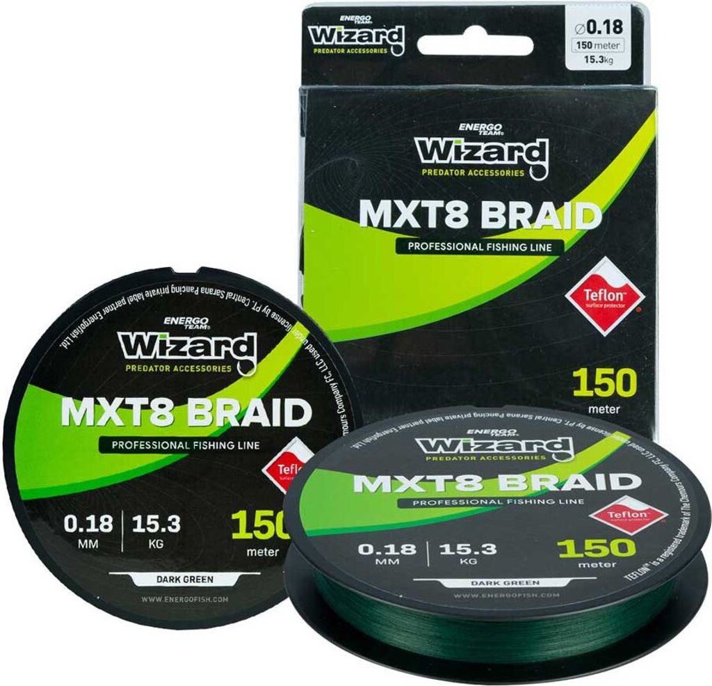 Wizard Mxt8 150 M Geflochtene Schnur Durchsichtig 0.120 mm Durchsichtig 0.120 mm