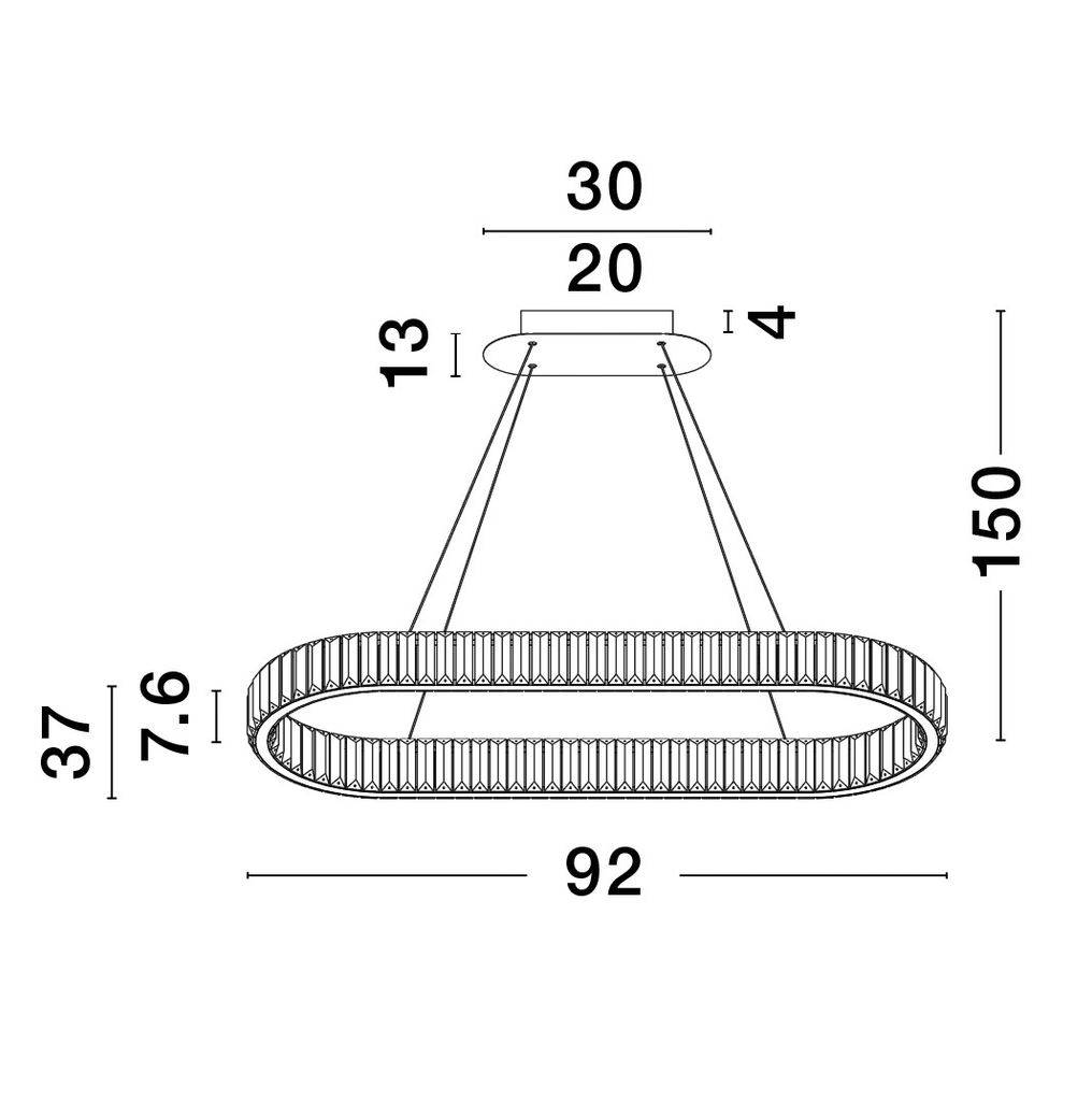 Nova Luce AURELIA LED závěsné světlo zlaté 48W neutrální Obrázek produktu 7