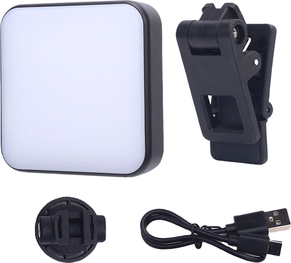 Zweifarbiges Videoaufhellungslicht Dimmbares, wiederaufladbares LED-Kameraaufhellungslicht mit Cold Shoe Mount für Live-Streaming