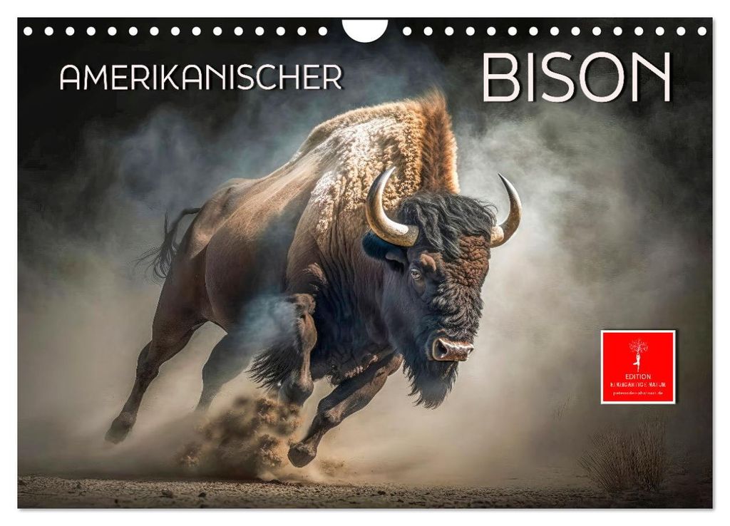 Amerikanischer Bison (Wandkalender 2027 DIN A4 quer), CALVENDO Monatskalender