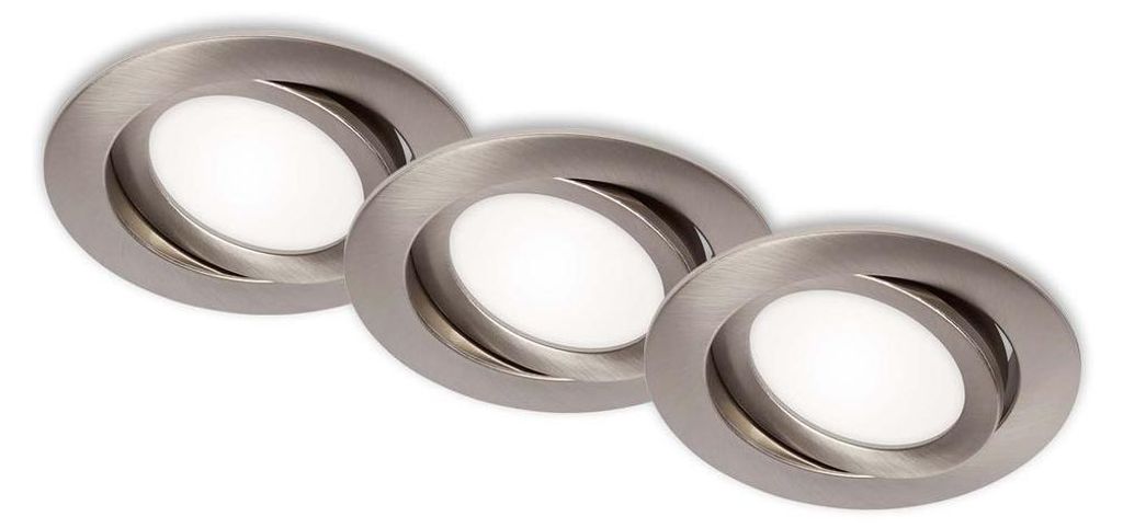 Lampade da incasso a LED, set da 3, orientabili, IP23, 7 W, Immagine del prodotto 