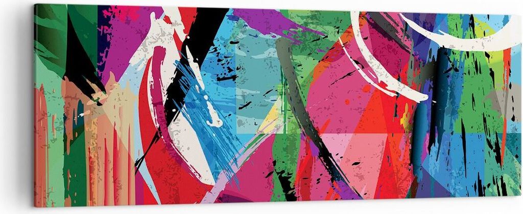Bild auf Leinwand - Leinwandbild - Abstraktion modern - 140x50cm - Wand Bild - Wanddeko - Leinwanddruck - Bilder - Kunstdruck - Wanddekoration - Le...
