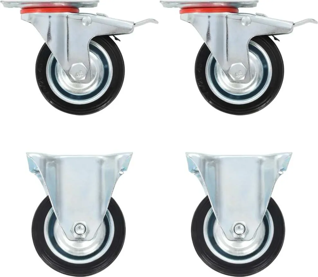 Roulettes Pivotantes de Manutention 75 mm vidaXL - Pack de 16 Pièces