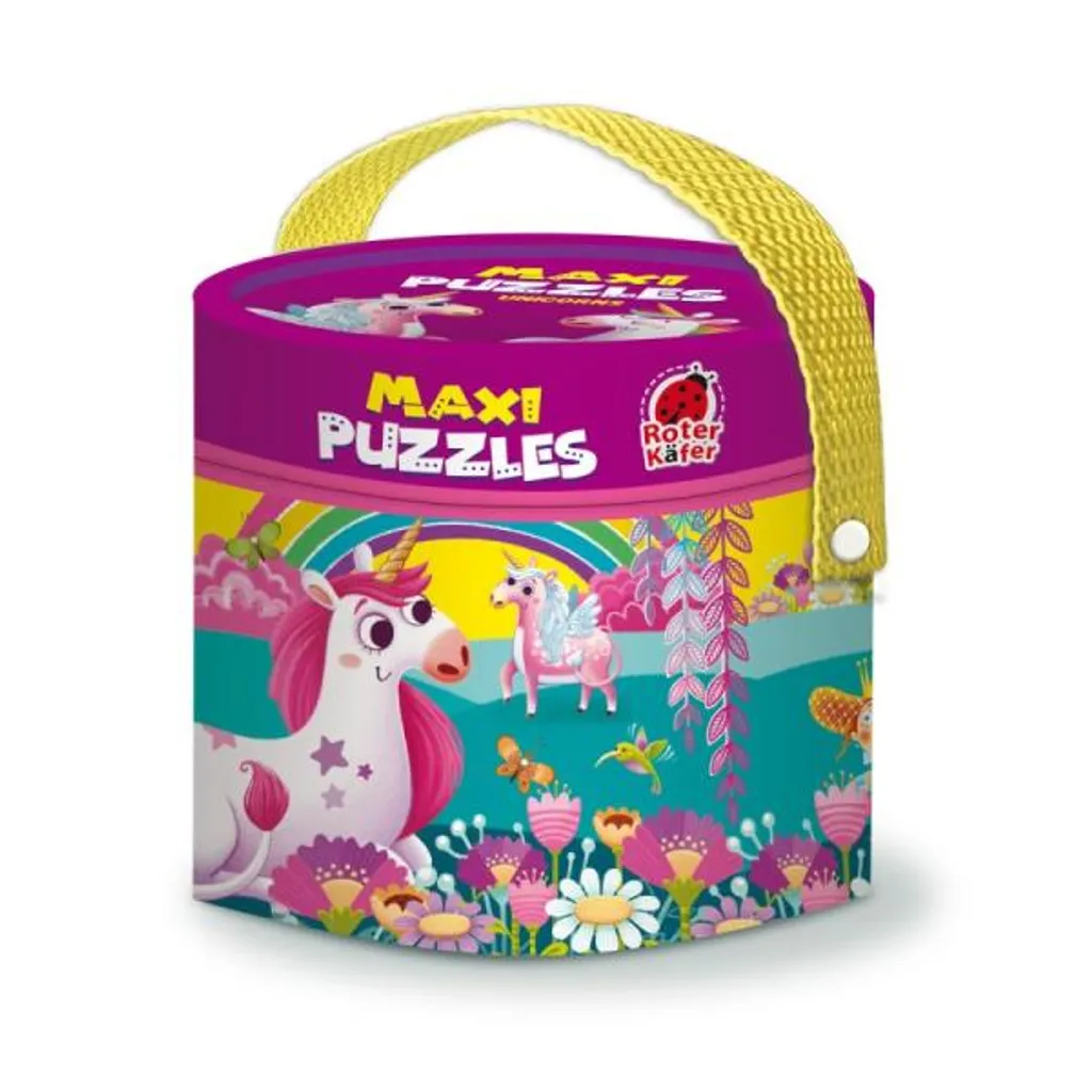Maxi Puzzle 2en1 Licorne - Grosses Pièces Robustes et Face à Colorier