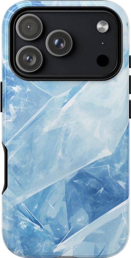Blaues Eismuster – Hülle Kompatibel mit iPhone 17 Pro