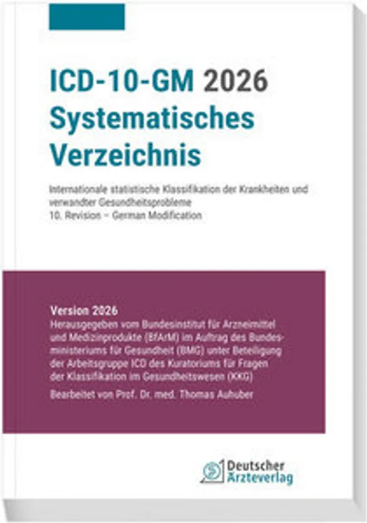 ICD-10-GM 2026 Systematisches Verzeichnis pour le codage médical précis