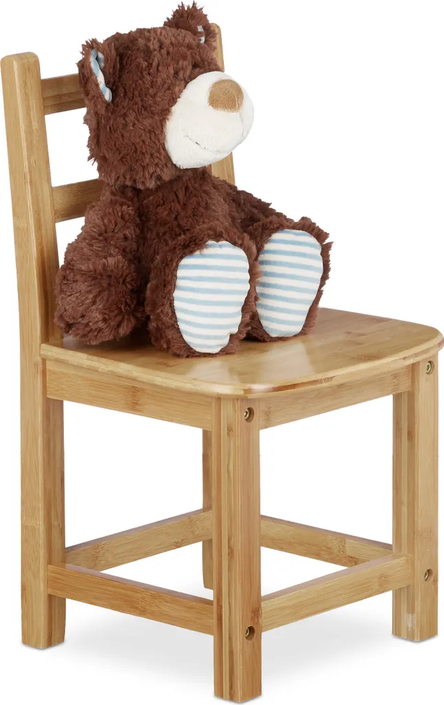 Petite Chaise en Bois Naturel pour Enfant Style Campagne RUSTICO