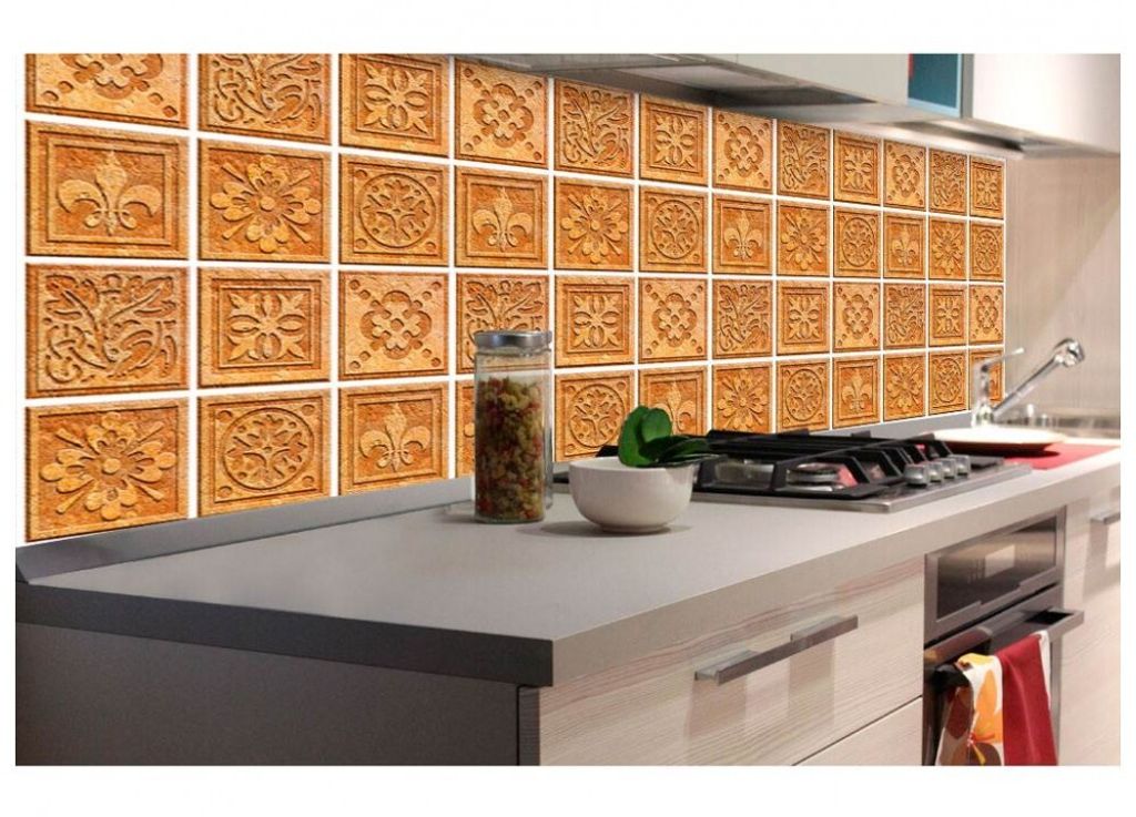 Küchenrückwand Folie selbstklebend GRANITFLIESEN 180 x 60 cm - Klebefolie - Dekofolie - Spritzschutz für Küche -