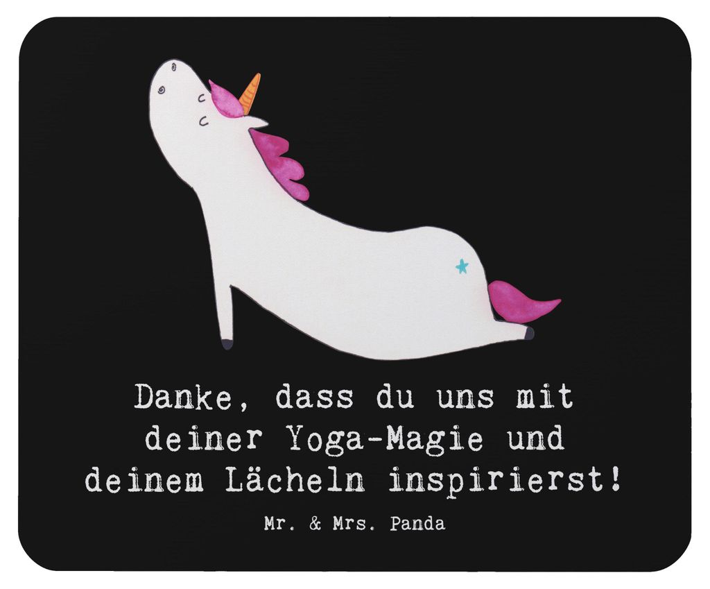 Mr. & Mrs. Panda Mouse Pad Yoga Trainerin Inspiration - Schwarz - Geschenk, Flexibilität, Sportart, Danksagung, Stressabbau, Mousepad, innerer Fri...
