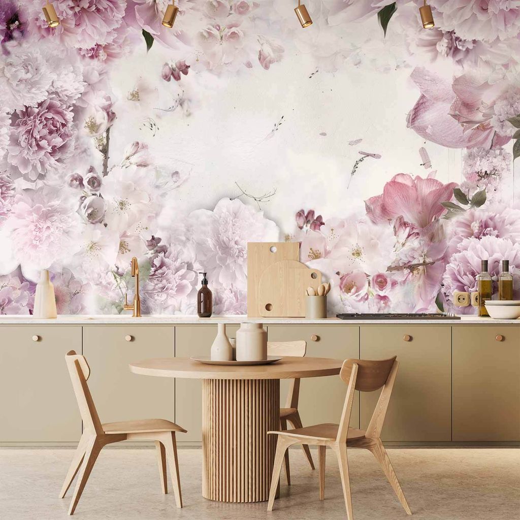 Vlies Fototapete - Dancing peonies 400x280 cm Blumen b-A-0152-a-d