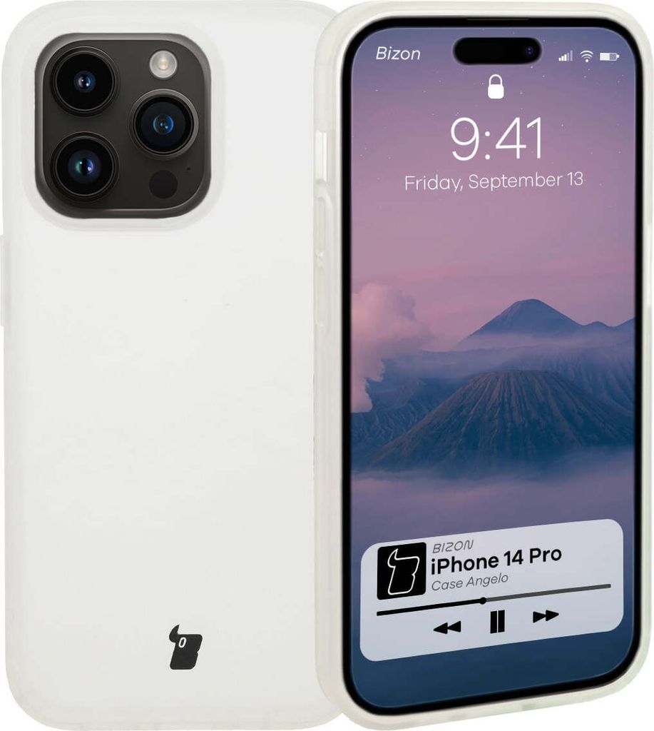 Bizon Case Angelo für iPhone 14 Pro, halbtransparent