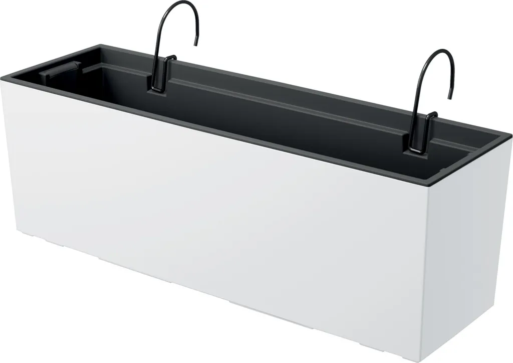 Jardinière Blanche URBI CASE W 58cm: Kit Fixation + Doublure, Pose Simple - 3
