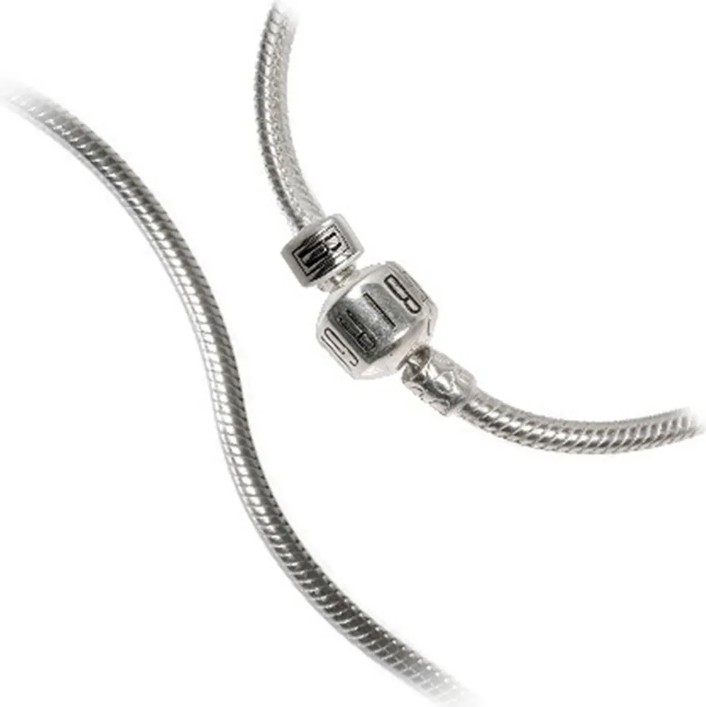 Bracelet de 22cm Carlo Biagi BRCS22 : finition argentée et clip antichute