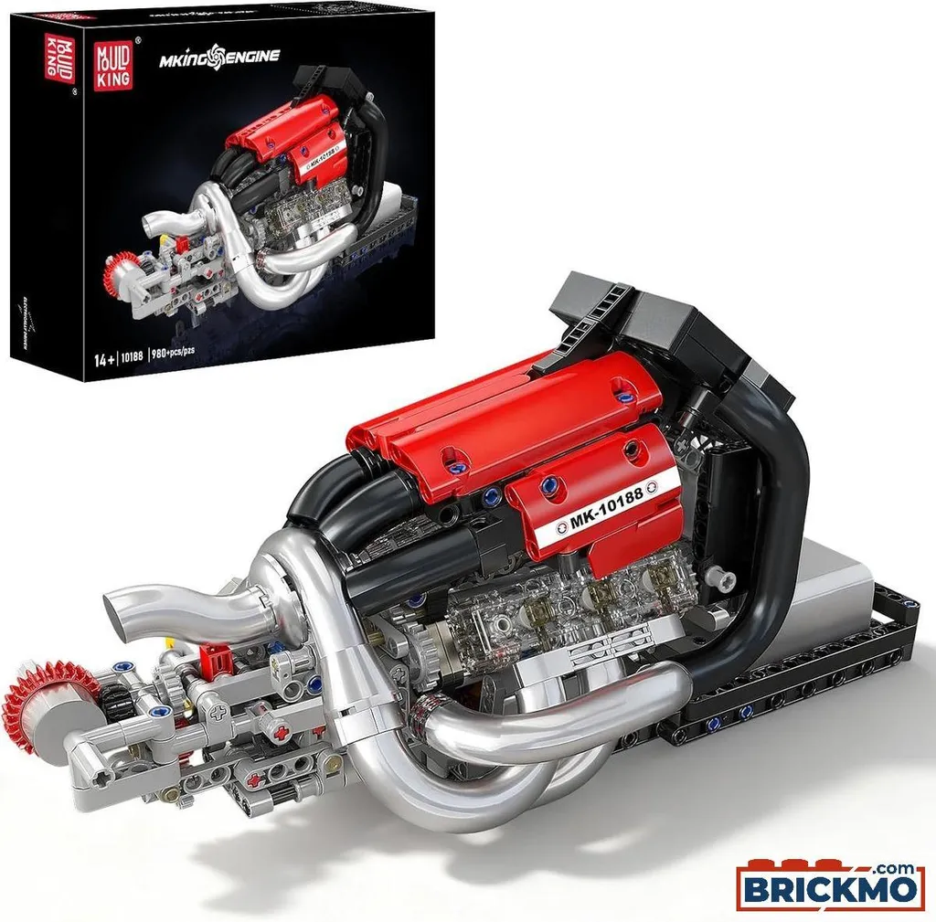 Mould King 10188 Moteur STR13 V6 Motorisé : Maquette Technique de Course