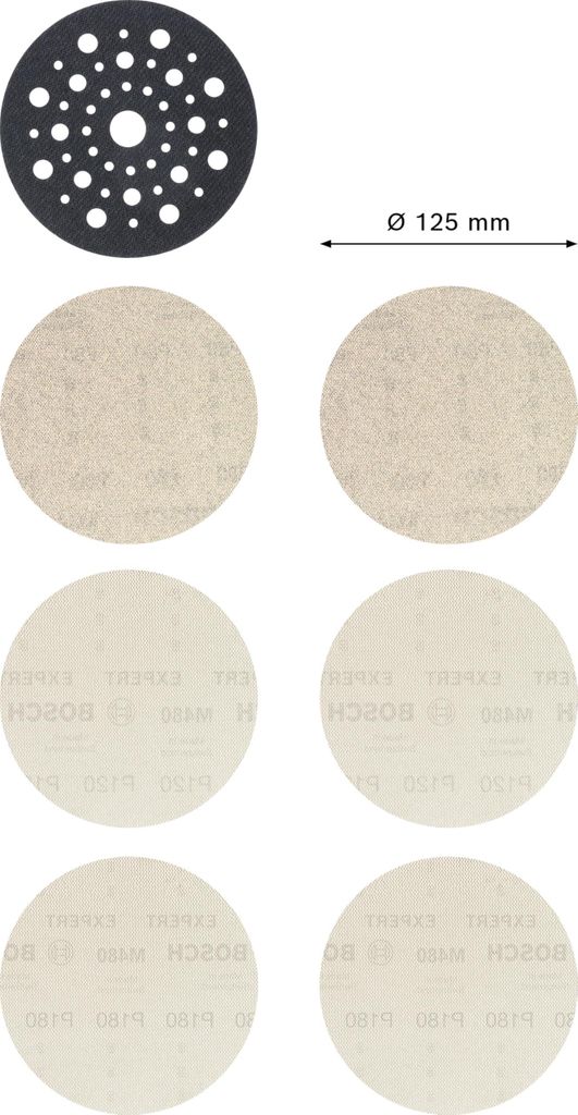 Bosch 2608901202 Bosch Netzschleifscheiben M480 125mm Imagen del producto 