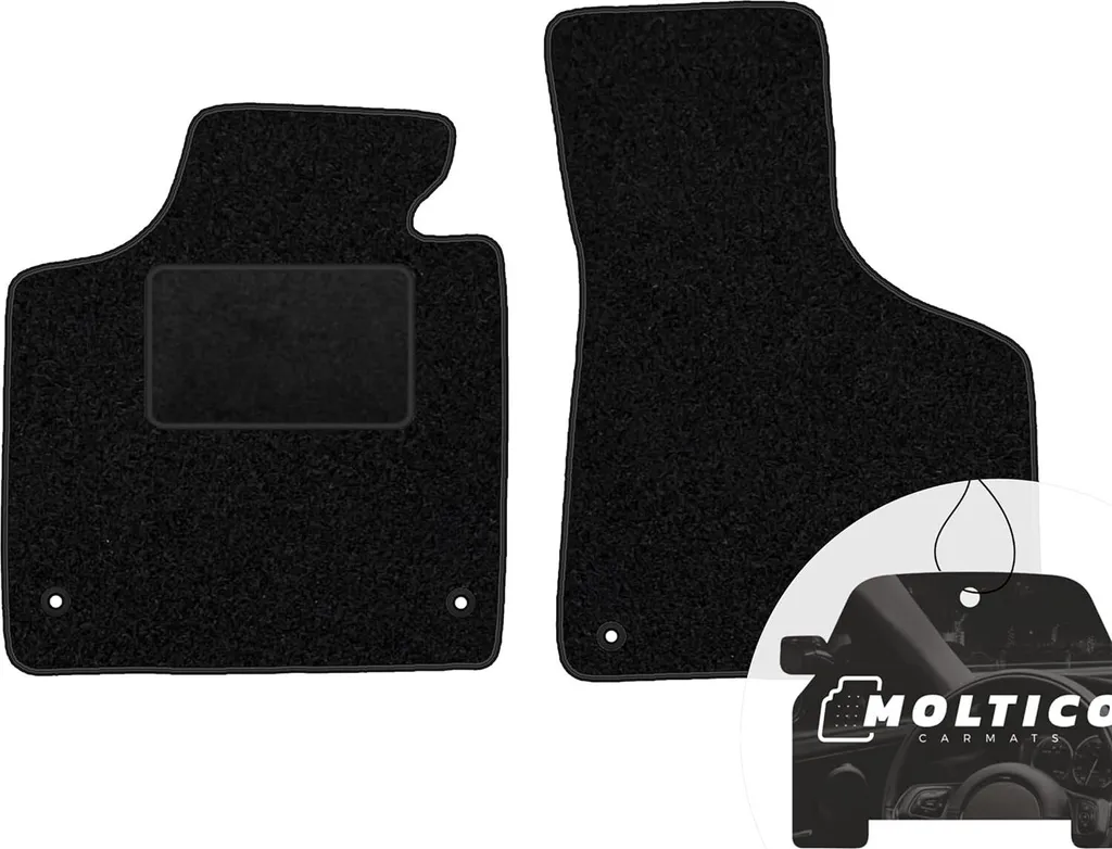 Tappetini Anteriori Nero Velluto Audi A1 2010-2018 - Qualità moto-MOLTICO