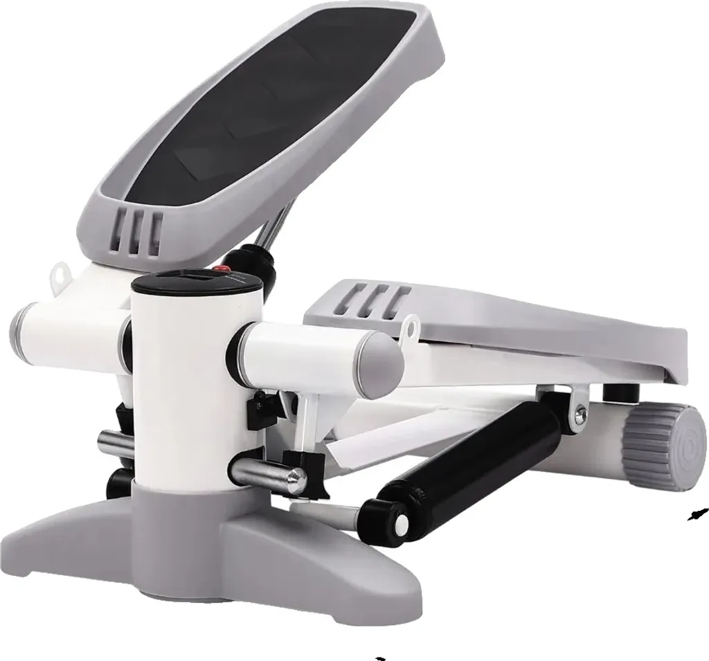 Stepper Fitness pour Cardio Maison, Charge 150 kg, Bandes Incluses Gris