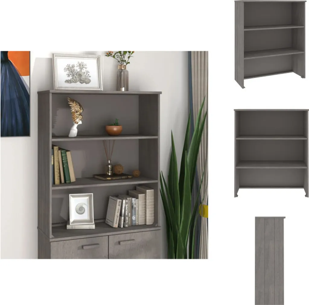 vidaXL HAMAR Piano Credenza Grigio Chiaro in Legno - 100cm Altezza