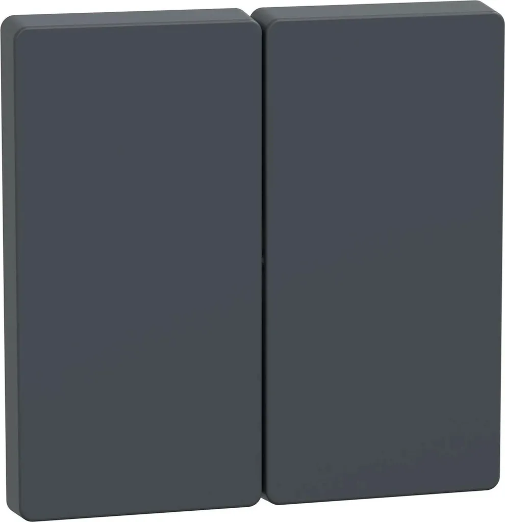 Interrupteur Double Merten Anthracite Mat contre les Traces de Doigts