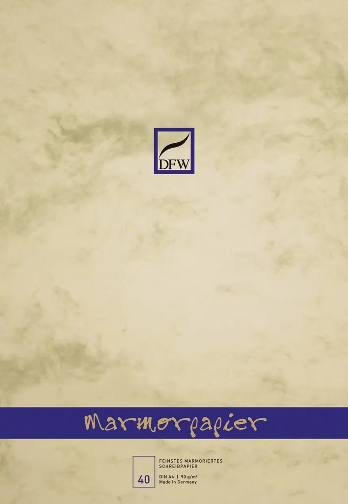Papier à lettres marbré A4 chamois pour menus et diplômes 40p