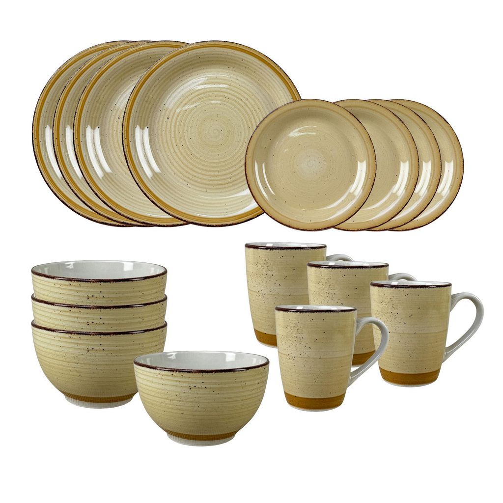 Geschirrset 16-teilig beige Antonia Produktbild 