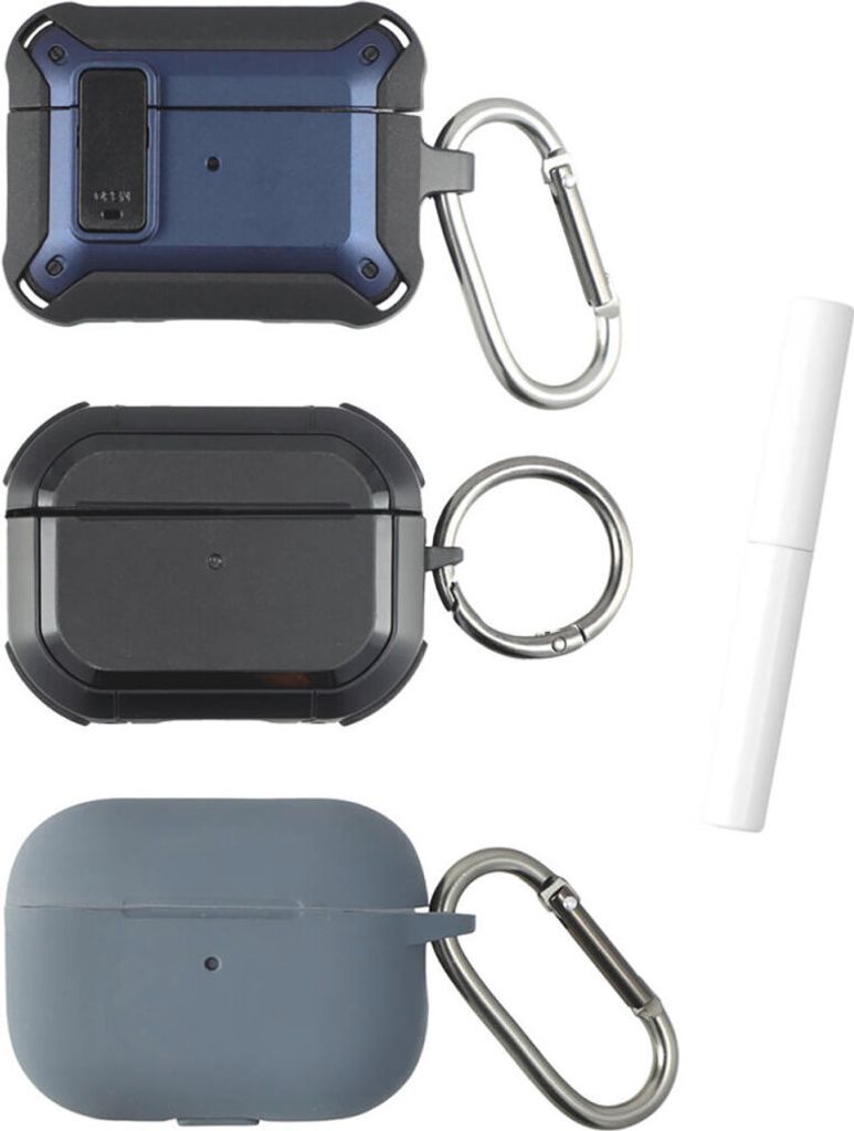 4Smarts 4smarts Case Set Alpha AirPods Pro 2.3er Set blau.grau.schwarz