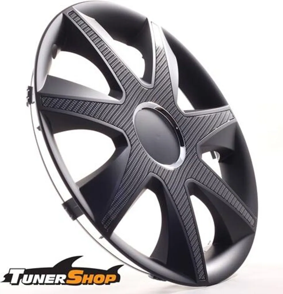 4 Copricerchi 15 Pollici Run Carbon Dark Neri Tunershop Universali