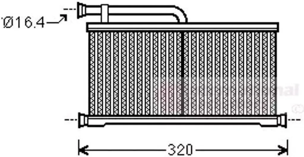 Échangeur thermique VAN WEZEL en aluminium avec kits de montage A6 C6