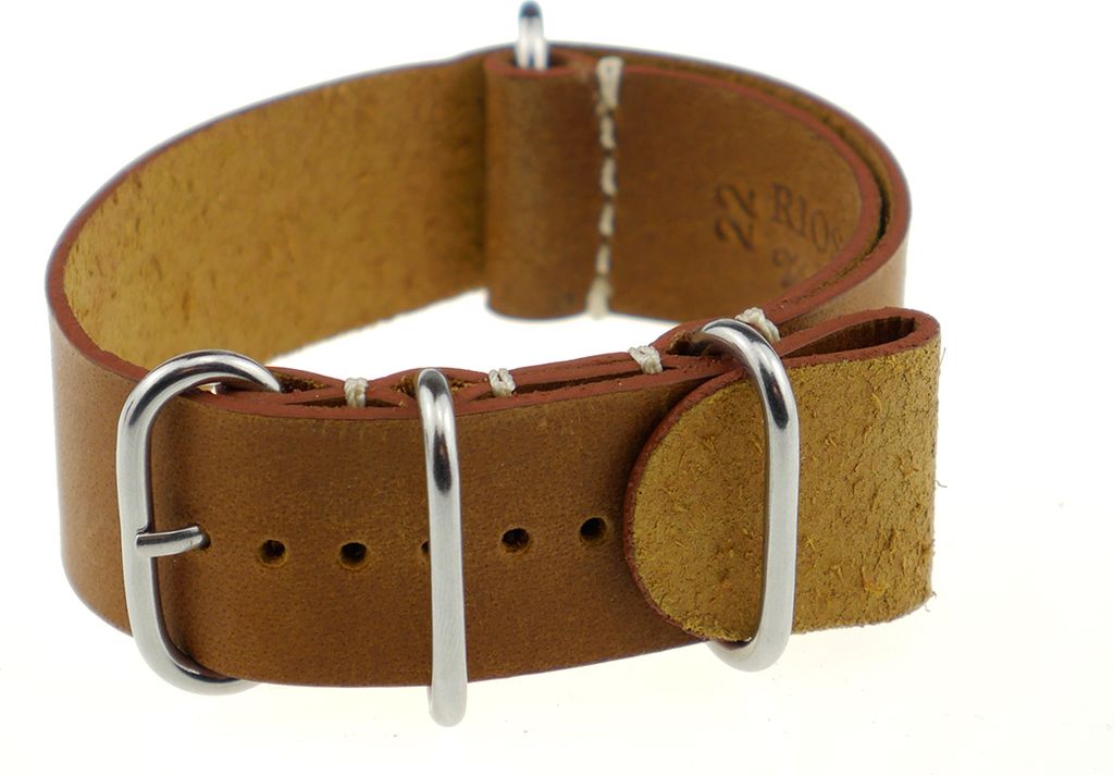 Happel Nato-/ Durchzugsband Memphis 18mm cognac
