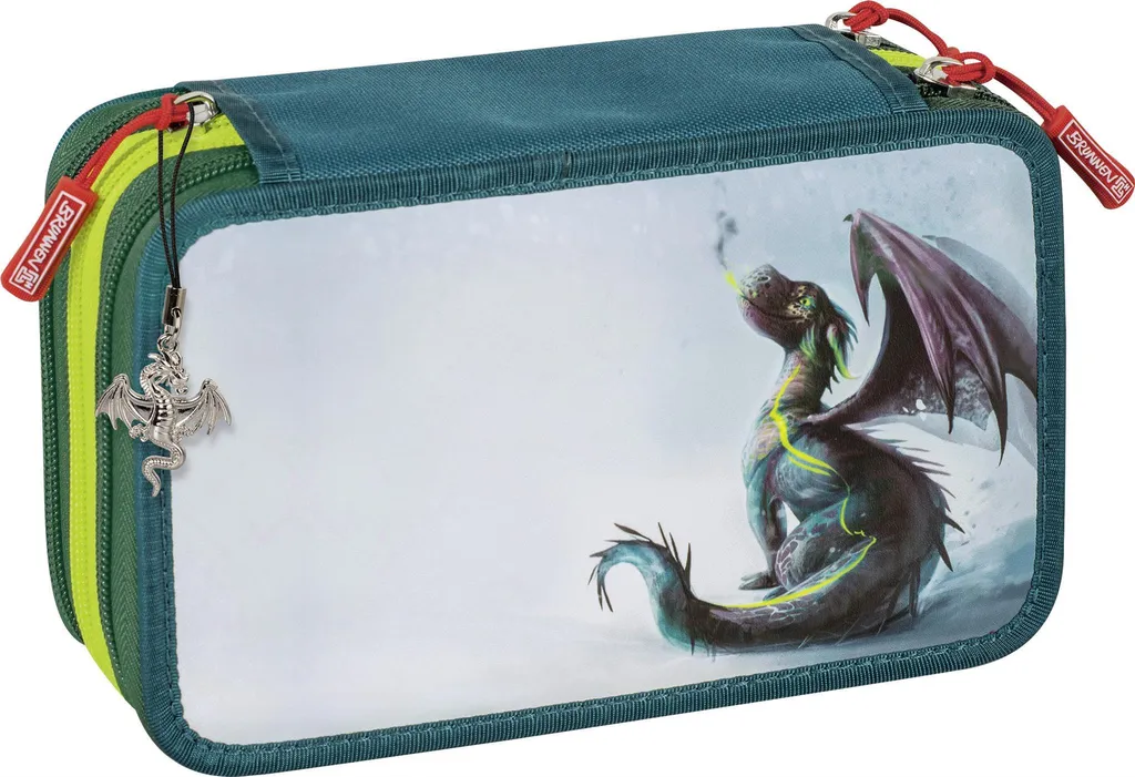 Trousse à crayons Drago bleue résistante avec fermeture zippée