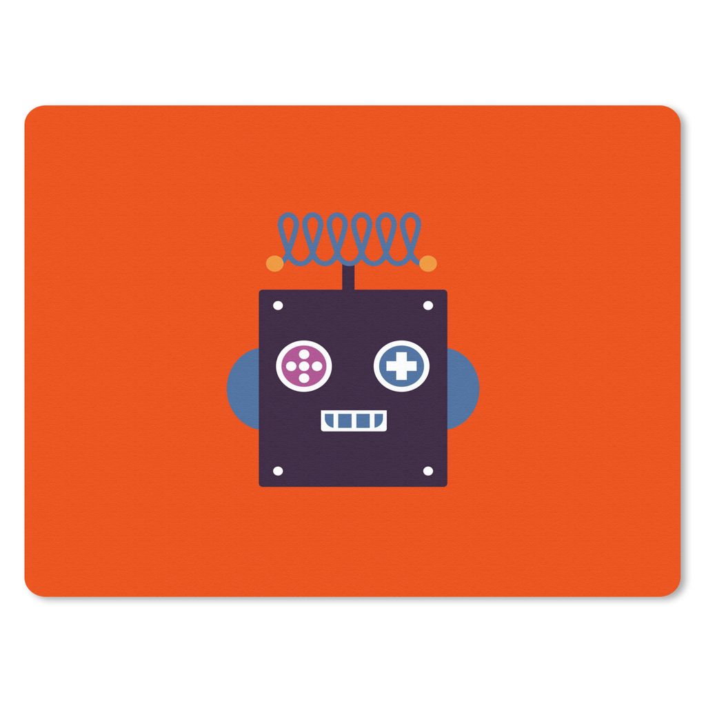 MuchoWow Mauspad Mousepad Roboter - Rot - Gesicht - Formen - Jungen - Kinder 23x19 cm - Mousepads - Maus Mat - Pad - Mausunterlage - Schreibtisch...