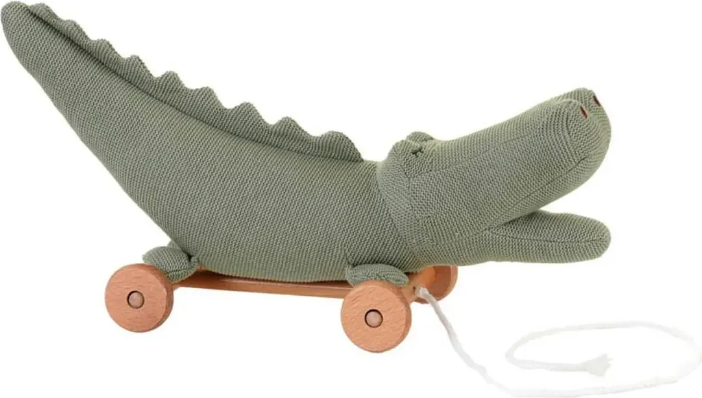 Jouet Éducatif Crocodile à Tirer : Stimuler la Marche et l'Équilibre Bébé