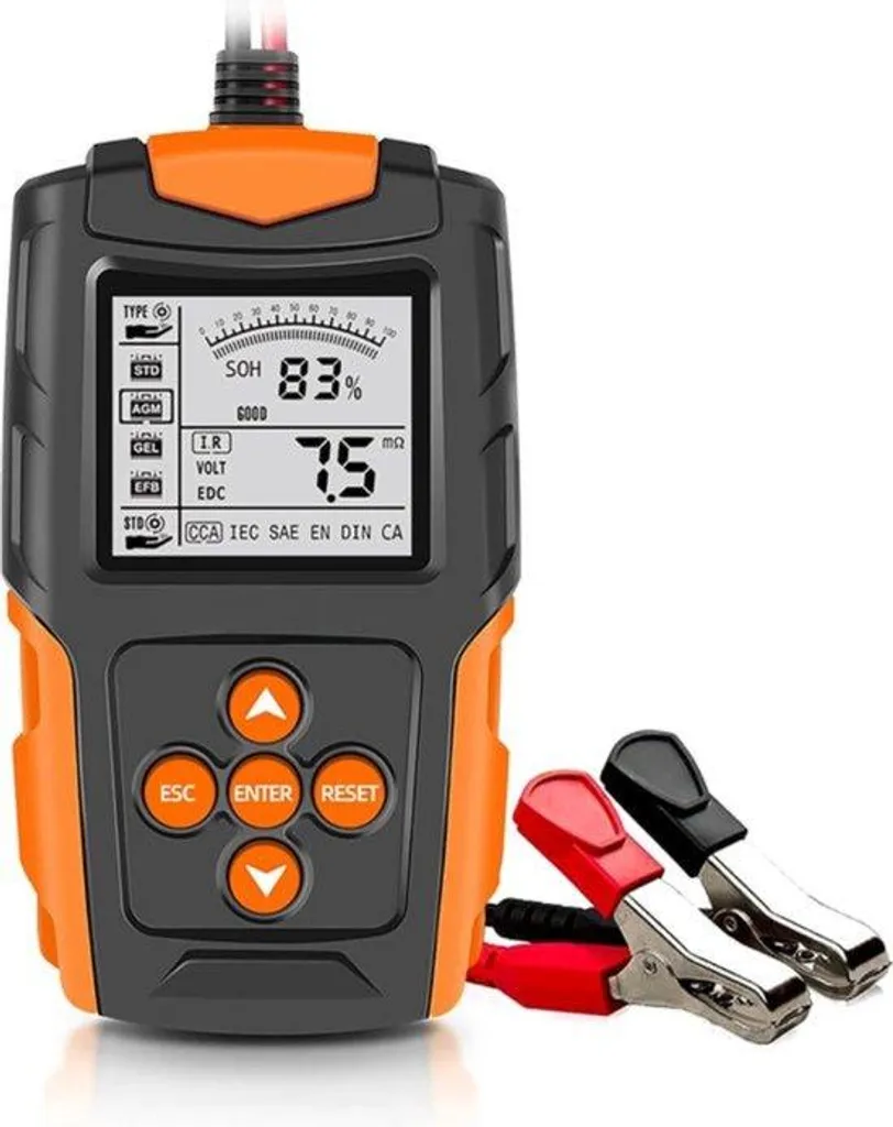 Testeur de batterie 12V avec écran LCD pour voiture et moto - Série Expert