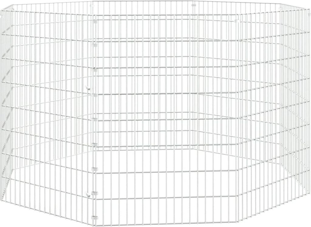 vidaXL Freilaufgehege 8-teilig 54x80 cm Verzinktes Eisen